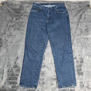 Wrangler Blues Straight Leg Jeans Womens 12x32 Blue High Rise Cotton WB101AD